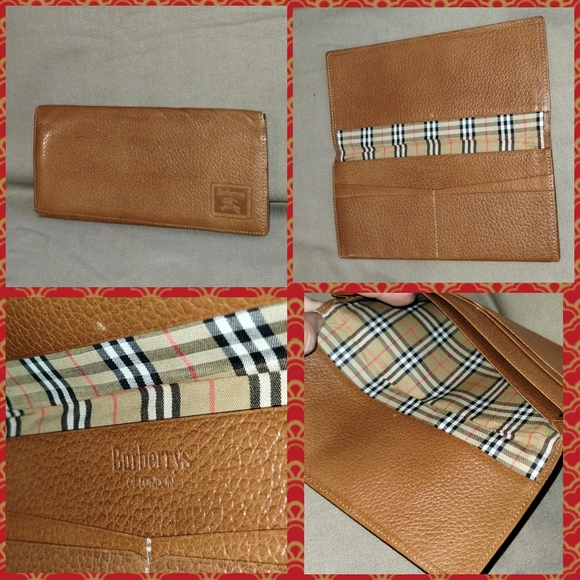 VINTAGE BURBERRYS OF LONDON BI-FOLD LONG SOFT LEATHER WALLET ~ AUTHENTIC ~ NICE! - Picture 2 of 14